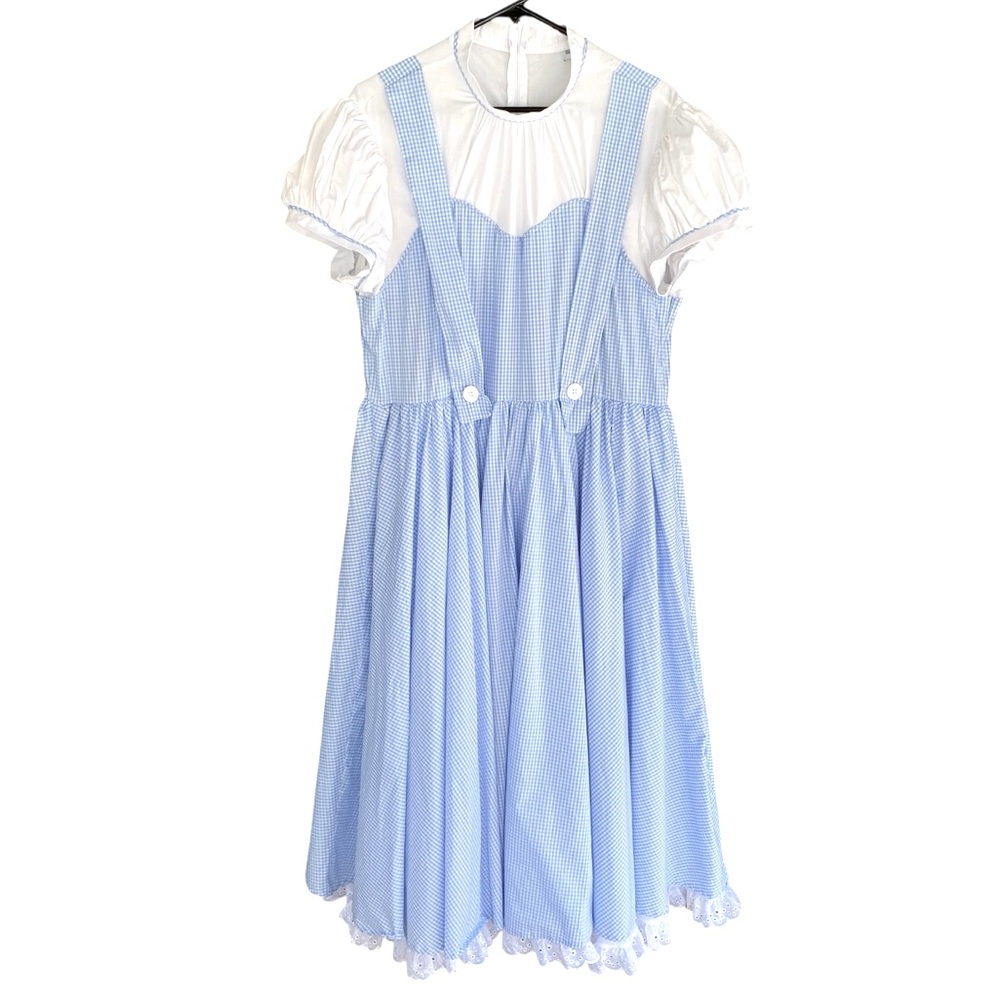 Dorothy Dress Wizard of Oz Halloween Costume Light Blue Gingham Dress size 1x